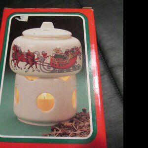 Vintage Christmas Sleigh ride Potpourri candle holder